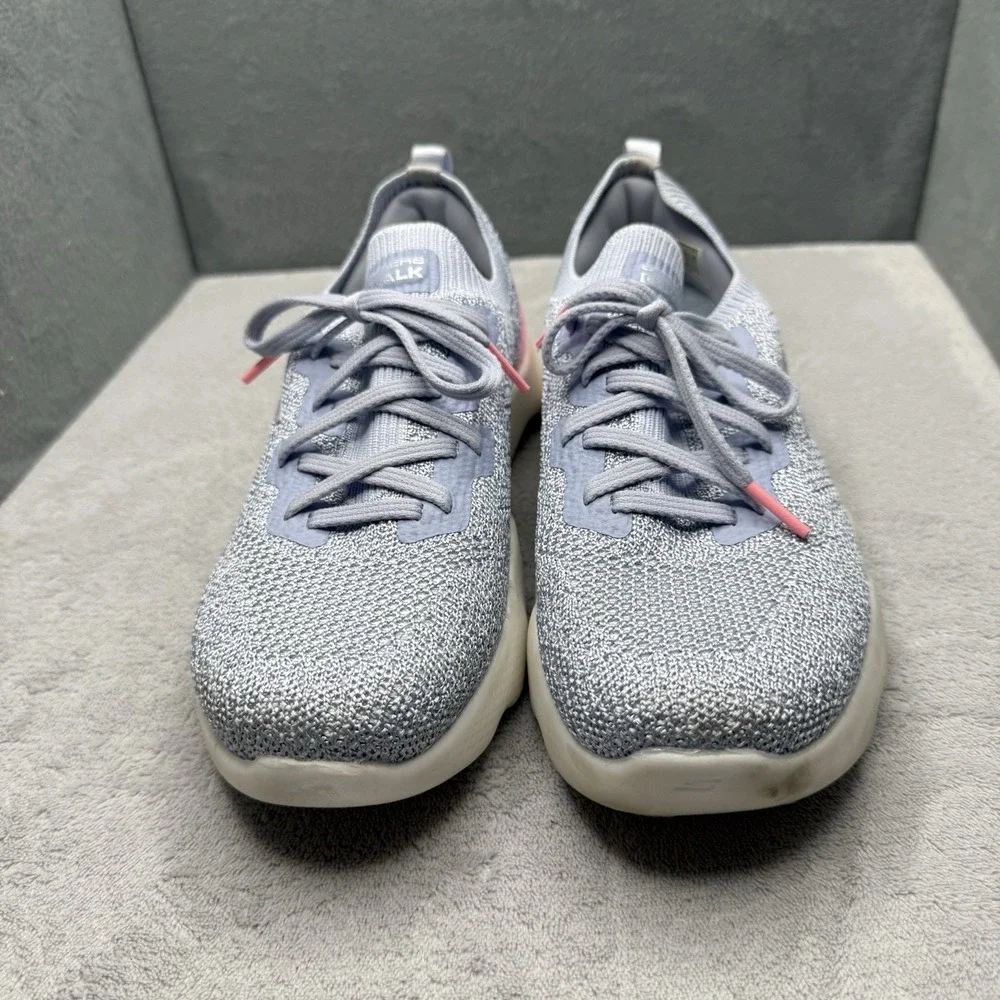 Skechers GO WALK Massage Fit Upsurge Gray Pink Sneakers Women 7.5 124905